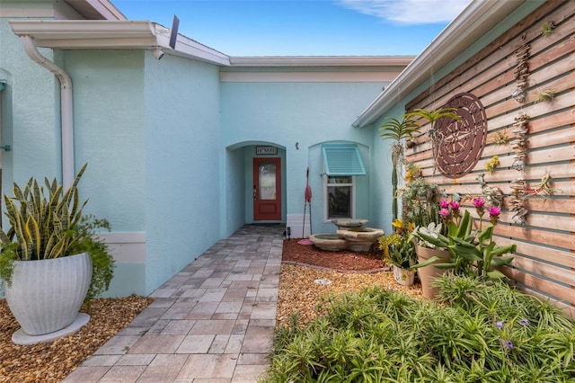 4120 51st Dr W, Bradenton, FL 34210 - doorway to property with stucco siding