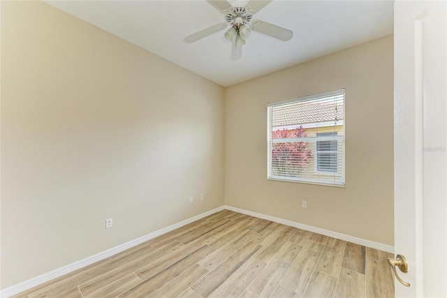 8772 Stone Harbour Loop, Bradenton, FL 34212 - spare room featuring light wood-style floors and a ceiling fan