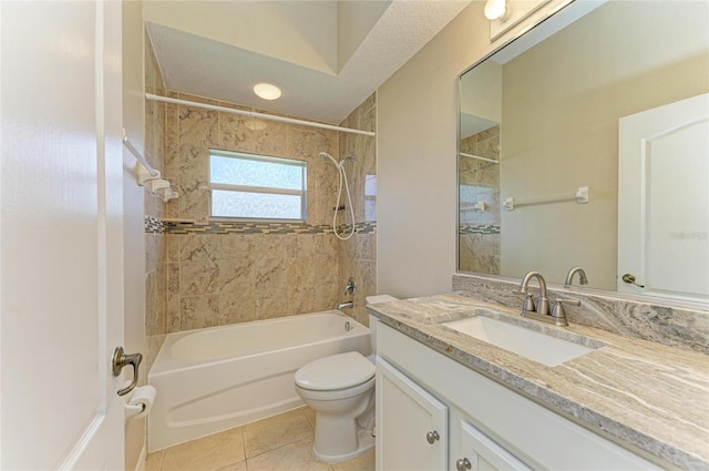 8772 Stone Harbour Loop, Bradenton, FL 34212 - bathroom featuring vanity, shower / washtub combination, and tile patterned floors