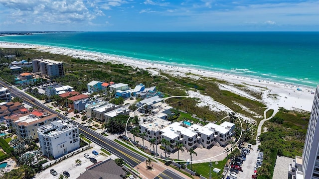 222 Beach Rd Unit 7, Sarasota, FL 34242 - drone / aerial view of waterfront with a beach