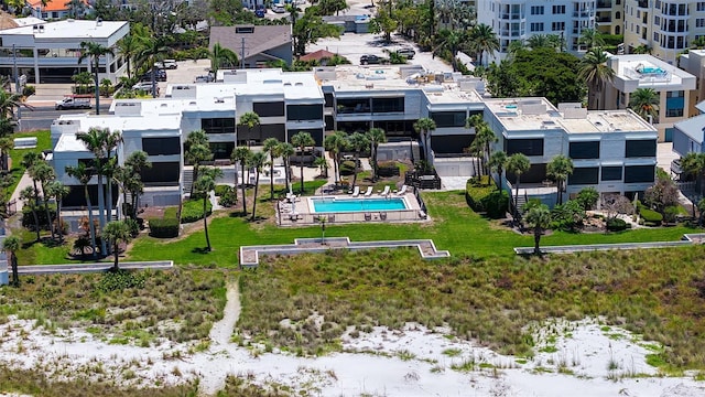 222 Beach Rd Unit 7, Sarasota, FL 34242 - drone / aerial view of a pool area