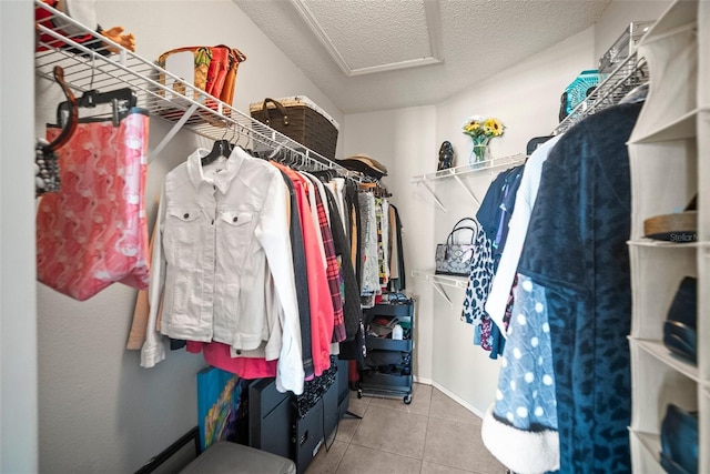 4194 Banbury Cir, Parrish, FL 34219 - spacious closet with attic access and tile patterned floors