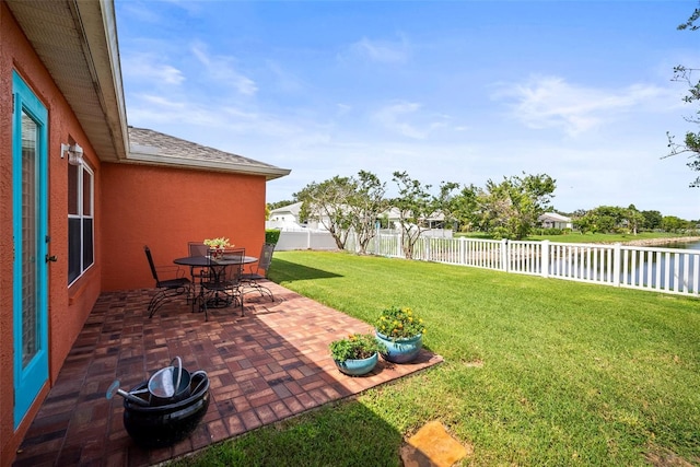 4194 Banbury Cir, Parrish, FL 34219 - view of yard with a patio area and a water view
