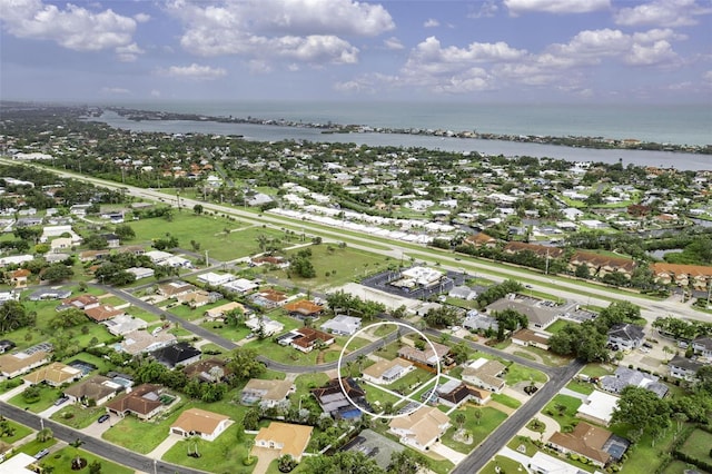 107 Van Dyck Dr, Nokomis, FL 34275 - aerial overview of property's location with a nearby body of water and nearby suburban area