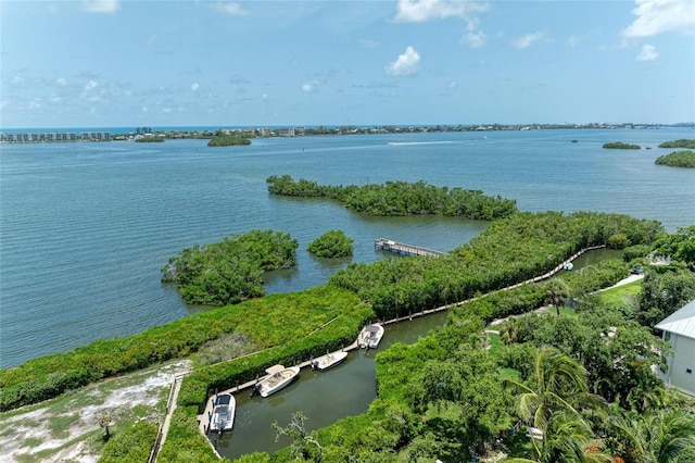 8963 Fishermens Bay Dr, Sarasota, FL 34231 - drone / aerial view of a nearby body of water