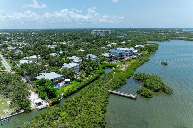 8963 Fishermens Bay Dr, Sarasota, FL 34231 - drone / aerial view of a large body of water