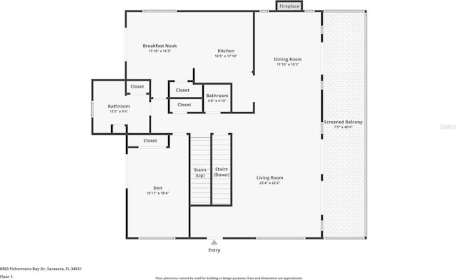 8963 Fishermens Bay Dr, Sarasota, FL 34231 - view of home floor plan