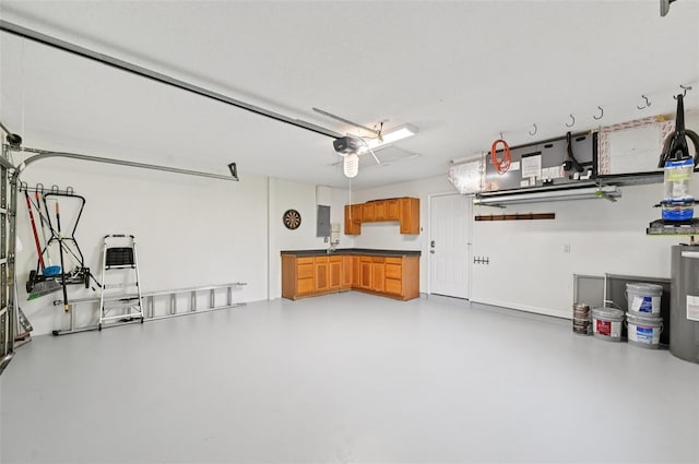 6744 Hickory Hammock Cir, Bradenton, FL 34202 - garage with a garage door opener and electric panel