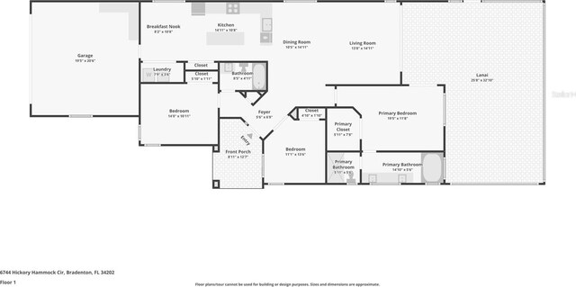 6744 Hickory Hammock Cir, Bradenton, FL 34202 - property floor plan