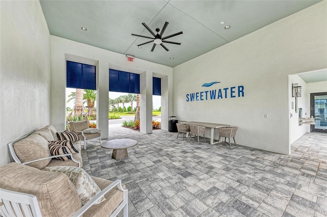 17898 Cherished Loop, Bradenton, FL 34211 - view of patio featuring an outdoor hangout area and ceiling fan