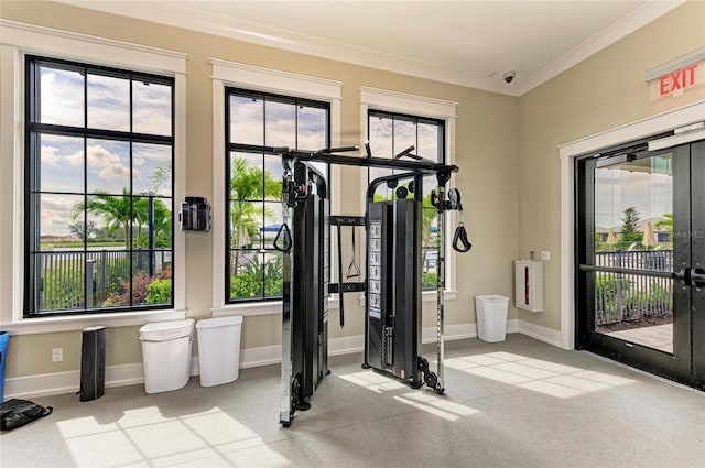 17898 Cherished Loop, Bradenton, FL 34211 - exercise room with crown molding and baseboards