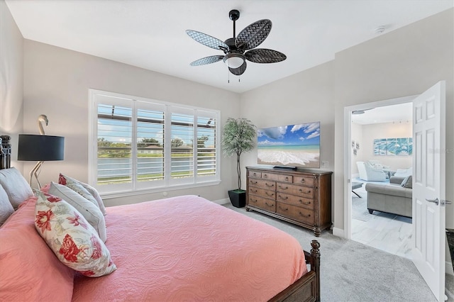 5142 51st Ln W, Bradenton, FL 34210 - carpeted bedroom with baseboards and ceiling fan