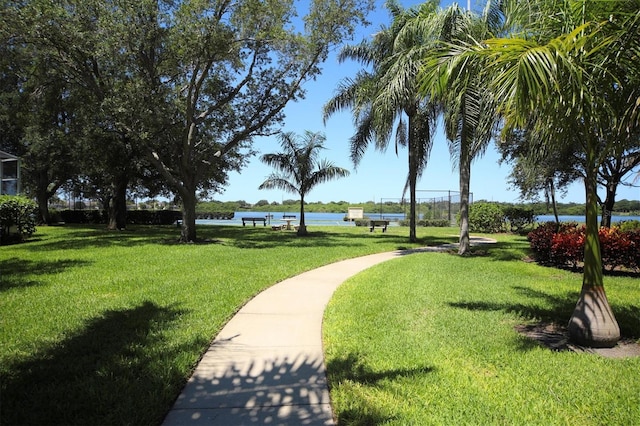 5142 51st Ln W, Bradenton, FL 34210 - view of community with a lawn and a water view
