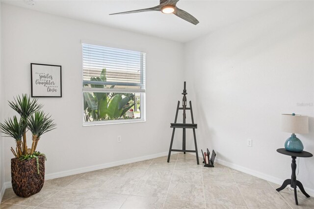850 Tidewater Shores Loop Unit 108, Bradenton, FL 34208 - miscellaneous room featuring a ceiling fan and baseboards