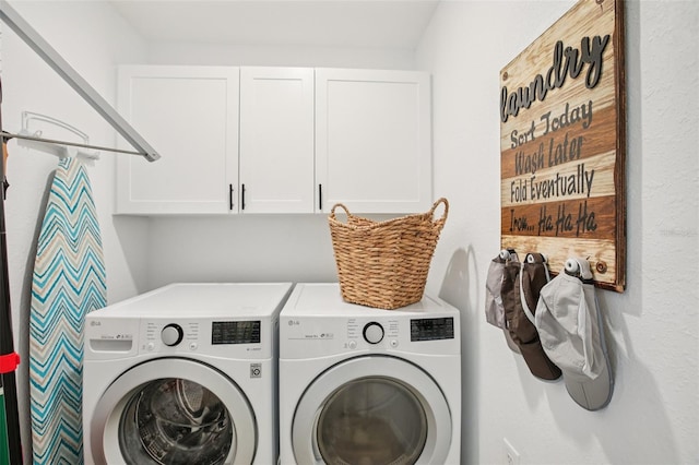850 Tidewater Shores Loop Unit 108, Bradenton, FL 34208 - laundry room featuring washing machine and clothes dryer and cabinet space