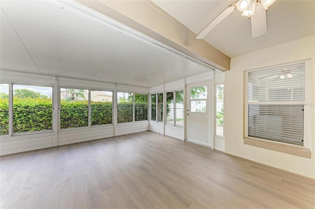4811 14th Ave E, Bradenton, FL 34208 - unfurnished sunroom with a ceiling fan
