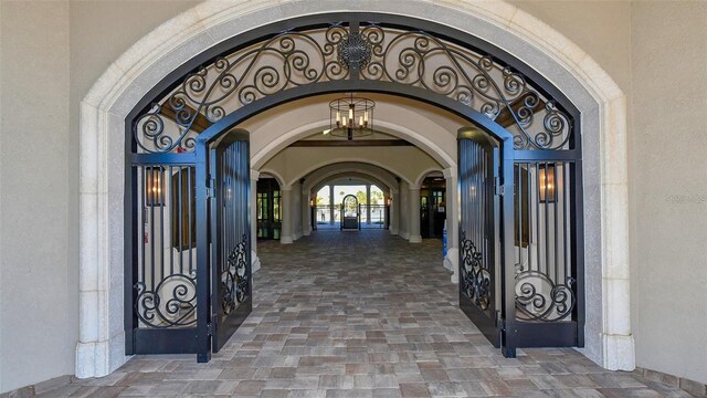 16804 Vardon Ter Unit 307, Bradenton, FL 34211 - entrance to property featuring a gate and stucco siding