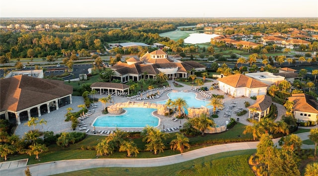 16804 Vardon Ter Unit 307, Bradenton, FL 34211 - aerial perspective of suburban area featuring a pool
