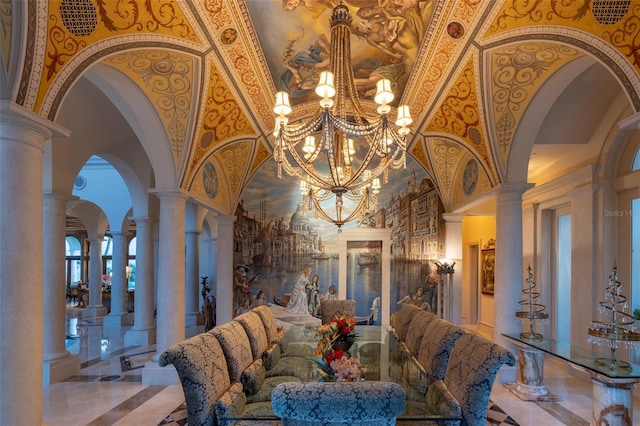 845 Longboat Club Rd, Longboat Key, FL 34228 - building lobby with a high ceiling