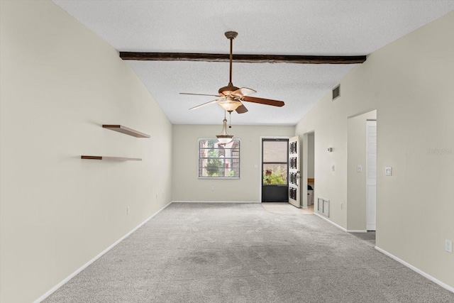 1227 56th St W Unit 1227, Bradenton, FL 34209 - empty room with ceiling fan, carpet, and a textured ceiling
