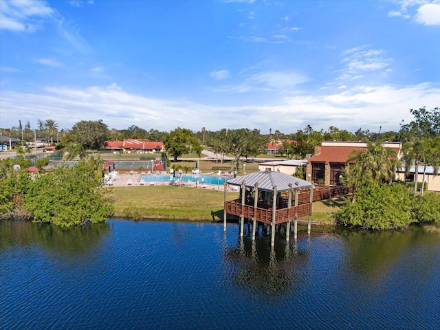 1227 56th St W Unit 1227, Bradenton, FL 34209 - dock with a gazebo and a water view