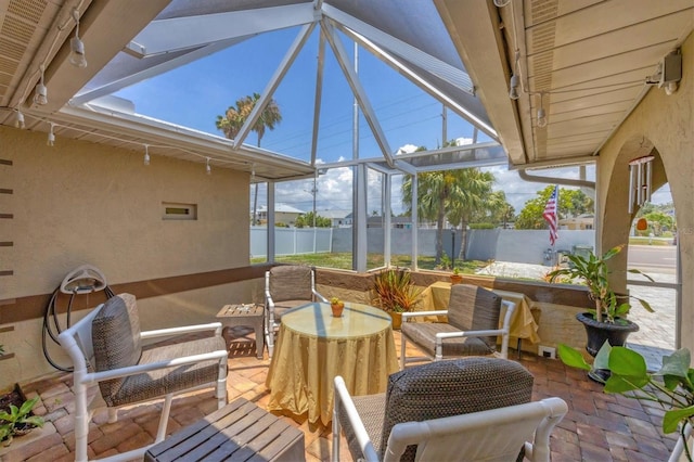 619 Albee Farm Rd N, Nokomis, FL 34275 - view of patio featuring glass enclosure
