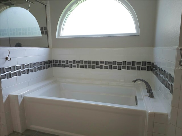 5207 86th Street Ct W, Bradenton, FL 34210 - full bath featuring a garden tub and tile walls