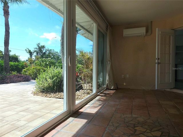 5207 86th Street Ct W, Bradenton, FL 34210 - unfurnished sunroom featuring an AC wall unit