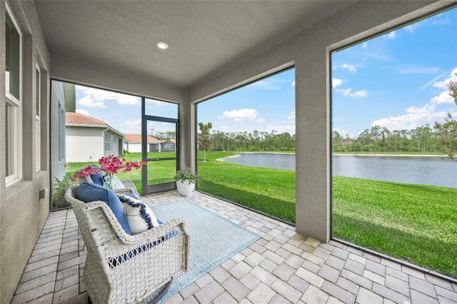 460 Daylily Blvd, Nokomis, FL 34275 - sunroom featuring a water view