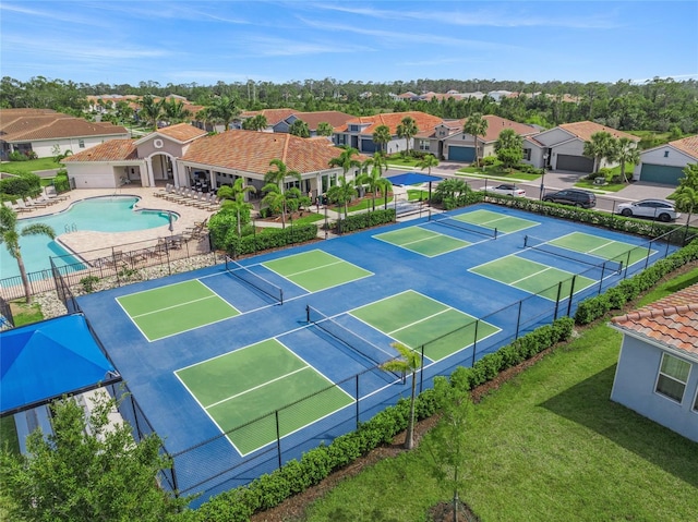 460 Daylily Blvd, Nokomis, FL 34275 - aerial perspective of suburban area with a pool area