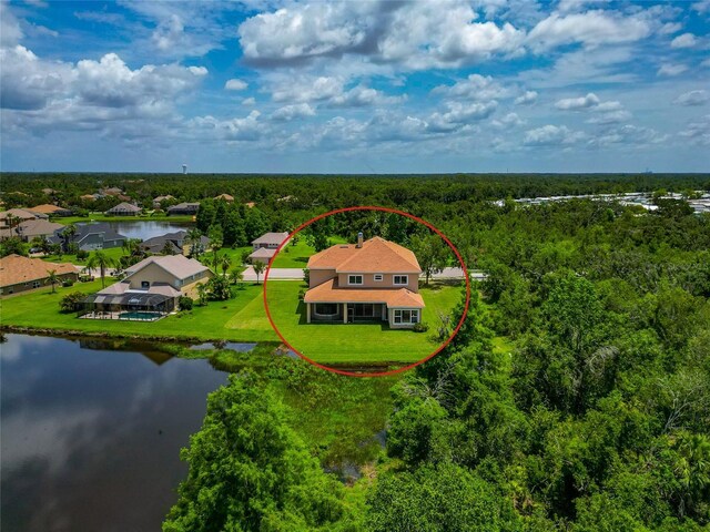 4307 70th Ave E, Ellenton, FL 34222 - drone / aerial view of a nearby body of water and a heavily wooded area