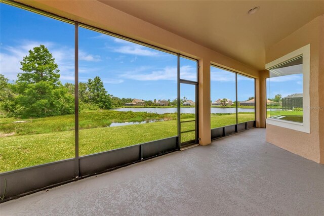 4307 70th Ave E, Ellenton, FL 34222 - unfurnished sunroom with a water view