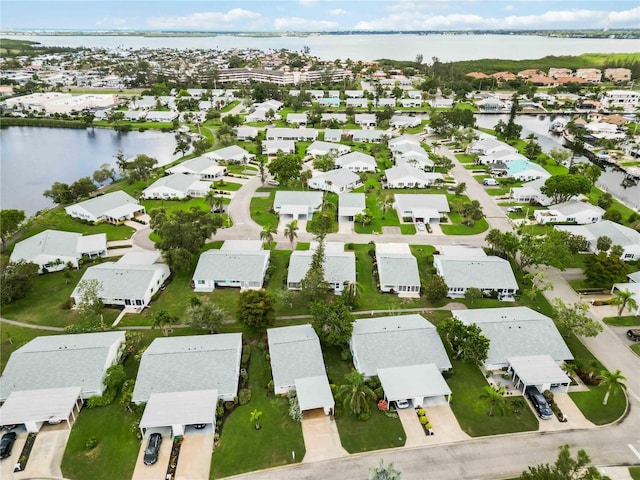 9412 Concord Cir, Bradenton, FL 34210 - aerial view of property and surrounding area with nearby suburban area and a nearby body of water