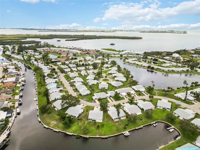 9412 Concord Cir, Bradenton, FL 34210 - aerial view of property and surrounding area featuring a nearby body of water and nearby suburban area