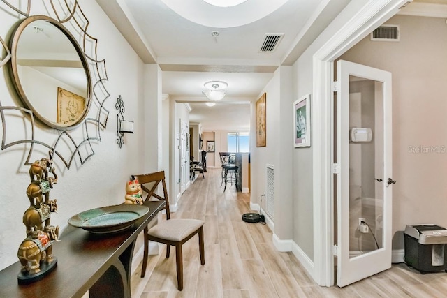 2825 Terra Ceia Bay Blvd Unit 1804, Palmetto, FL 34221 - hall featuring light wood-style flooring and french doors