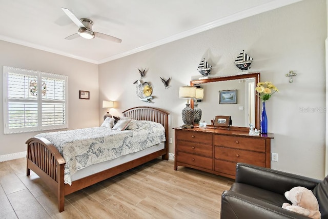 2825 Terra Ceia Bay Blvd Unit 1804, Palmetto, FL 34221 - bedroom featuring crown molding and light wood-type flooring