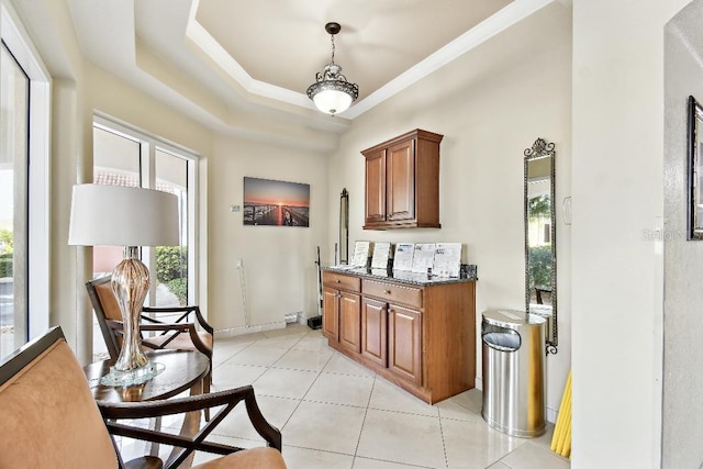 2825 Terra Ceia Bay Blvd Unit 1804, Palmetto, FL 34221 - bar area featuring light tile patterned flooring and crown molding