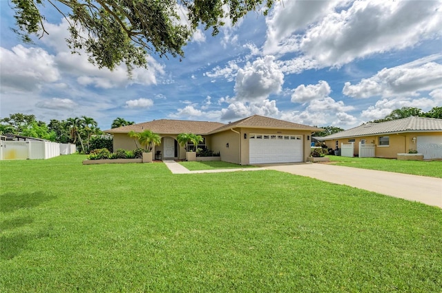 6804 19th Ave W, Bradenton, FL 34209 - ranch-style house with an attached garage, stucco siding, and concrete driveway