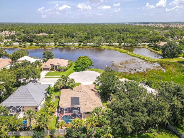 866 Oak Briar Ln, Osprey, FL 34229 - drone / aerial view of a nearby body of water and a heavily wooded area