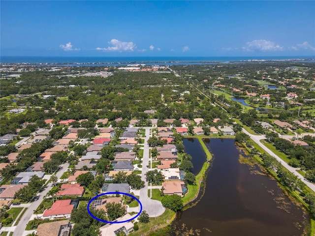 866 Oak Briar Ln, Osprey, FL 34229 - aerial perspective of suburban area with a nearby body of water