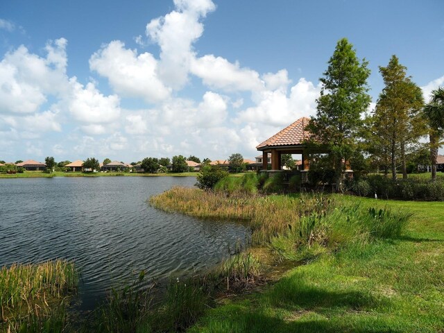 4949 Savona Run, Bradenton, FL 34211 - water view with a gazebo