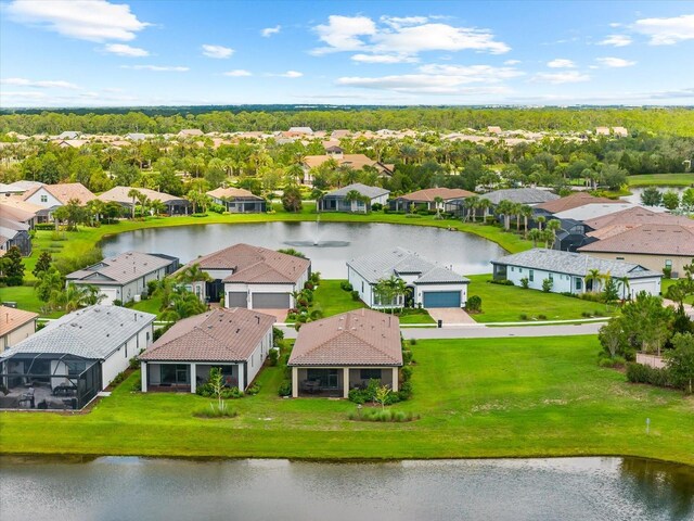 6791 Alstead Cir, Bradenton, FL 34202 - aerial view of residential area with a large body of water