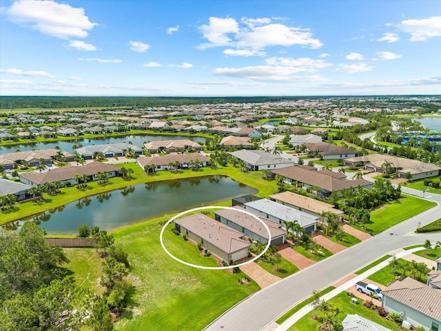 6791 Alstead Cir, Bradenton, FL 34202 - aerial perspective of suburban area featuring a nearby body of water