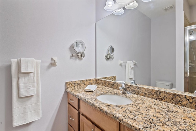 7325 Skybird Rd Unit 399, Bradenton, FL 34209 - full bath featuring vanity, a shower stall, and toilet