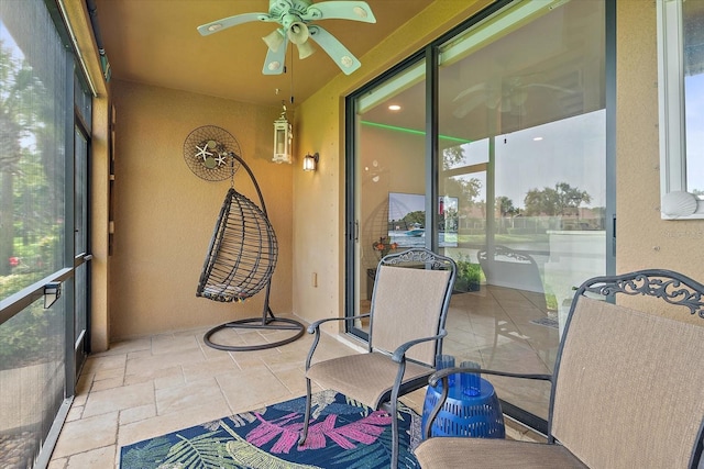 7325 Skybird Rd Unit 399, Bradenton, FL 34209 - sunroom featuring ceiling fan