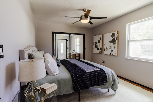 4945 Camphor Ave, Sarasota, FL 34231 - bedroom featuring wood finished floors and ceiling fan