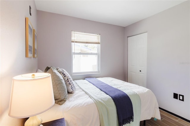4945 Camphor Ave, Sarasota, FL 34231 - bedroom featuring wood finished floors and a closet