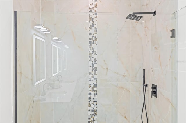 920 Barton St E, Lehigh Acres, FL 33974 - bathroom view of a marble finish shower