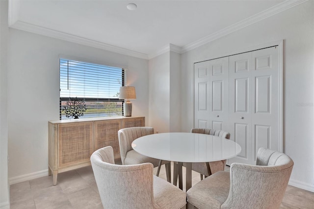 5695 Palmer Cir Unit 203, Bradenton, FL 34211 - dining space with ornamental molding and baseboards