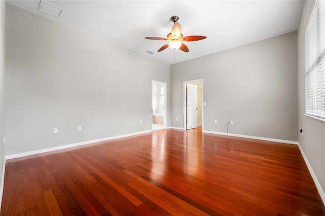 1711 145th St E, Sarasota, FL 34212 - spare room with a ceiling fan and wood finished floors